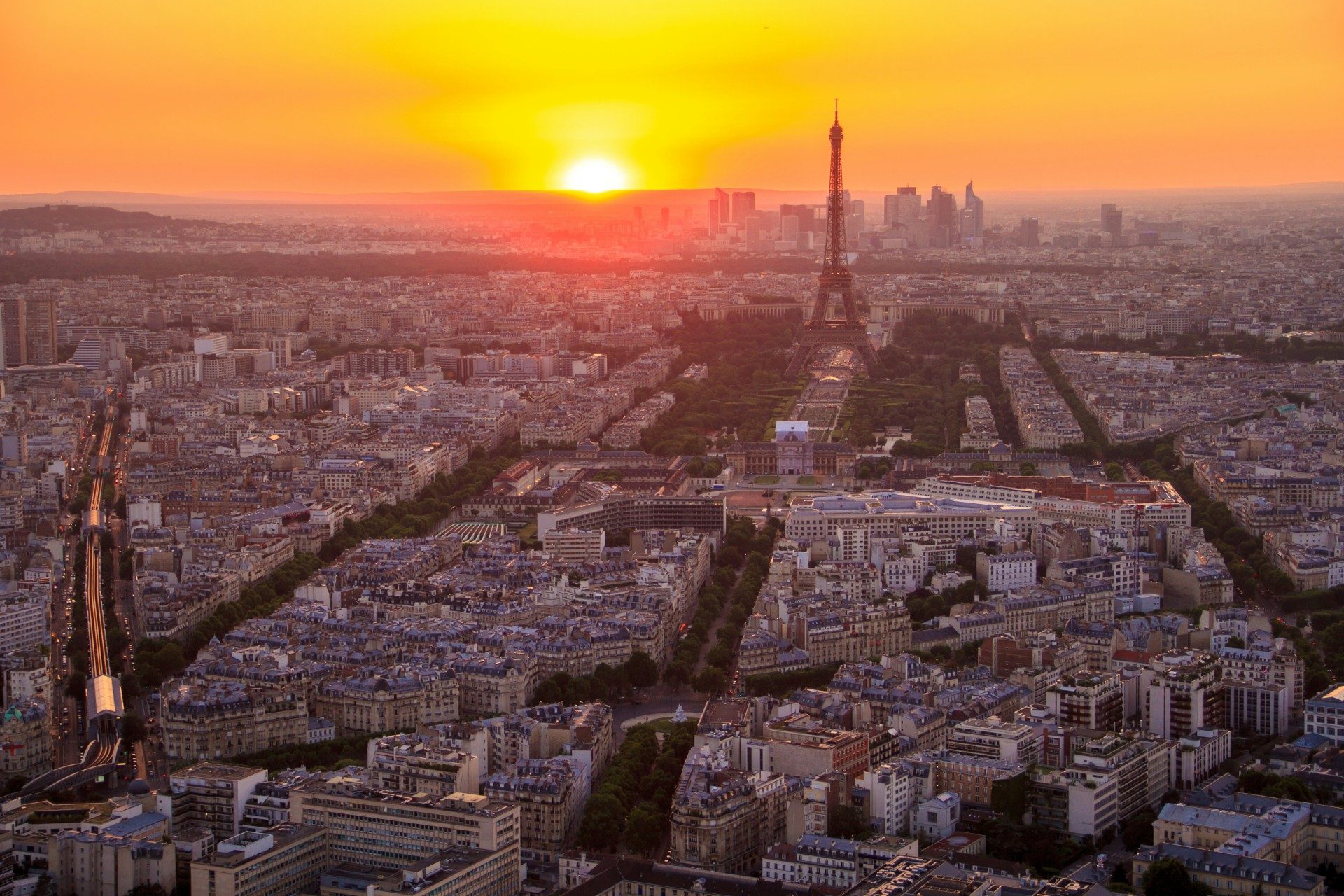 Dawn in Paris, France