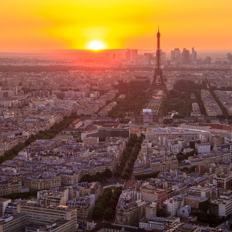Dawn in Paris, France