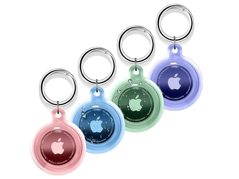 The Pautas AirTag case with keychain, four pieces.