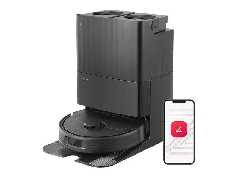 The Roborock Qrevo S Robot Vacuum and Mop against a white background.