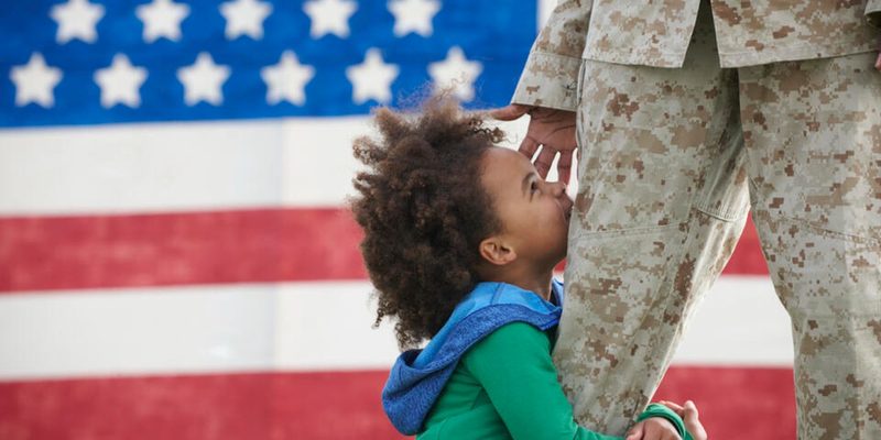 Service member and child