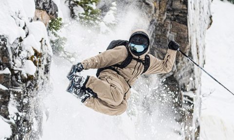 Skier in Stellar Equipment during jump