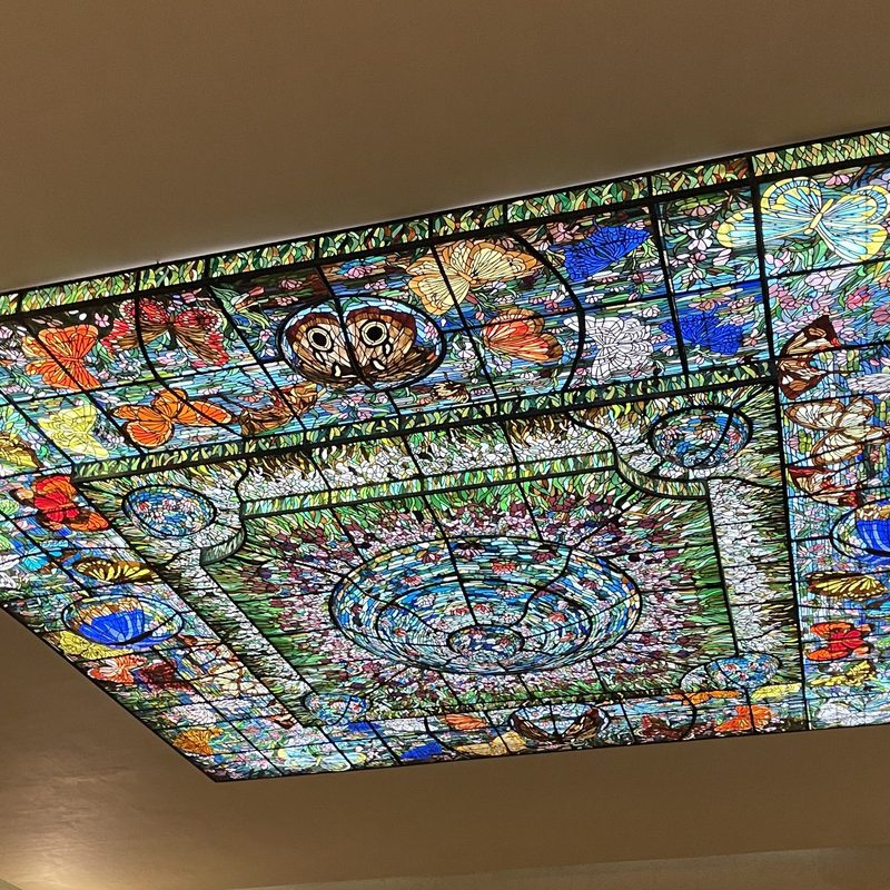 Stained glass ceiling at Xcaret