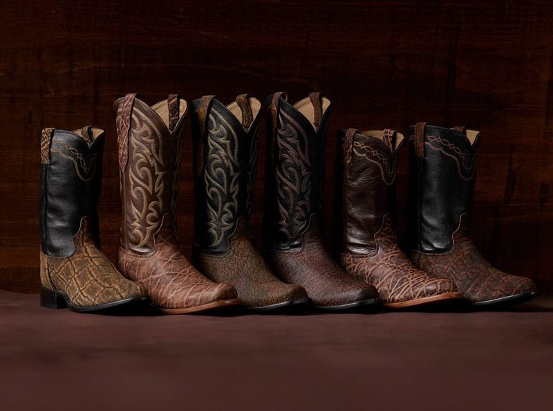 Tony Lama boots on dark background