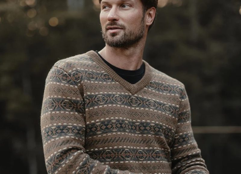The Normal Brand Fair Isle V-Neck Sweater