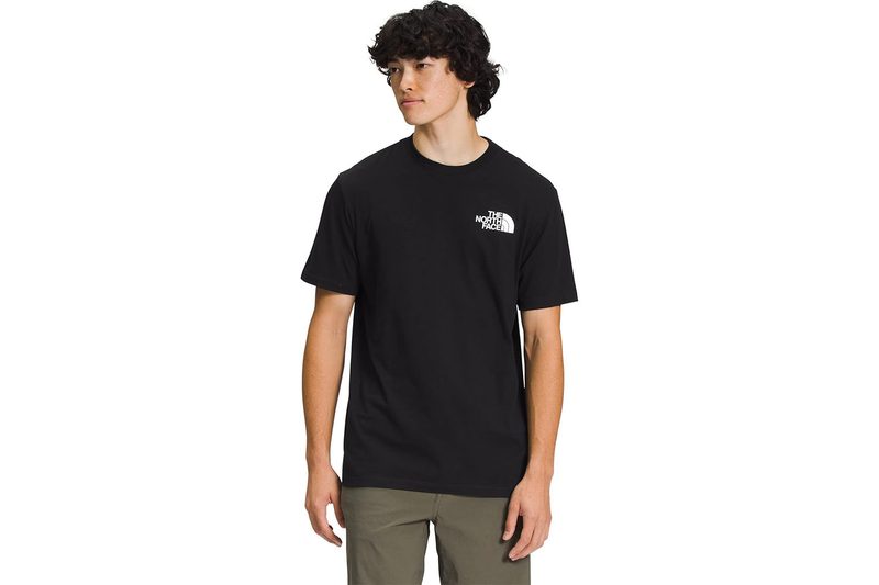 The North Face Men’s Short Sleeve Box NSE Tee on a white background.