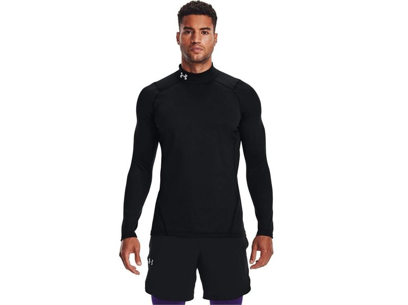 A model wearing the Under Armour Men's ColdGear Fitted Mock.