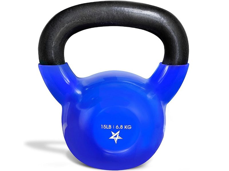 The Yes4All kettlebell 15 lbs on a white background.