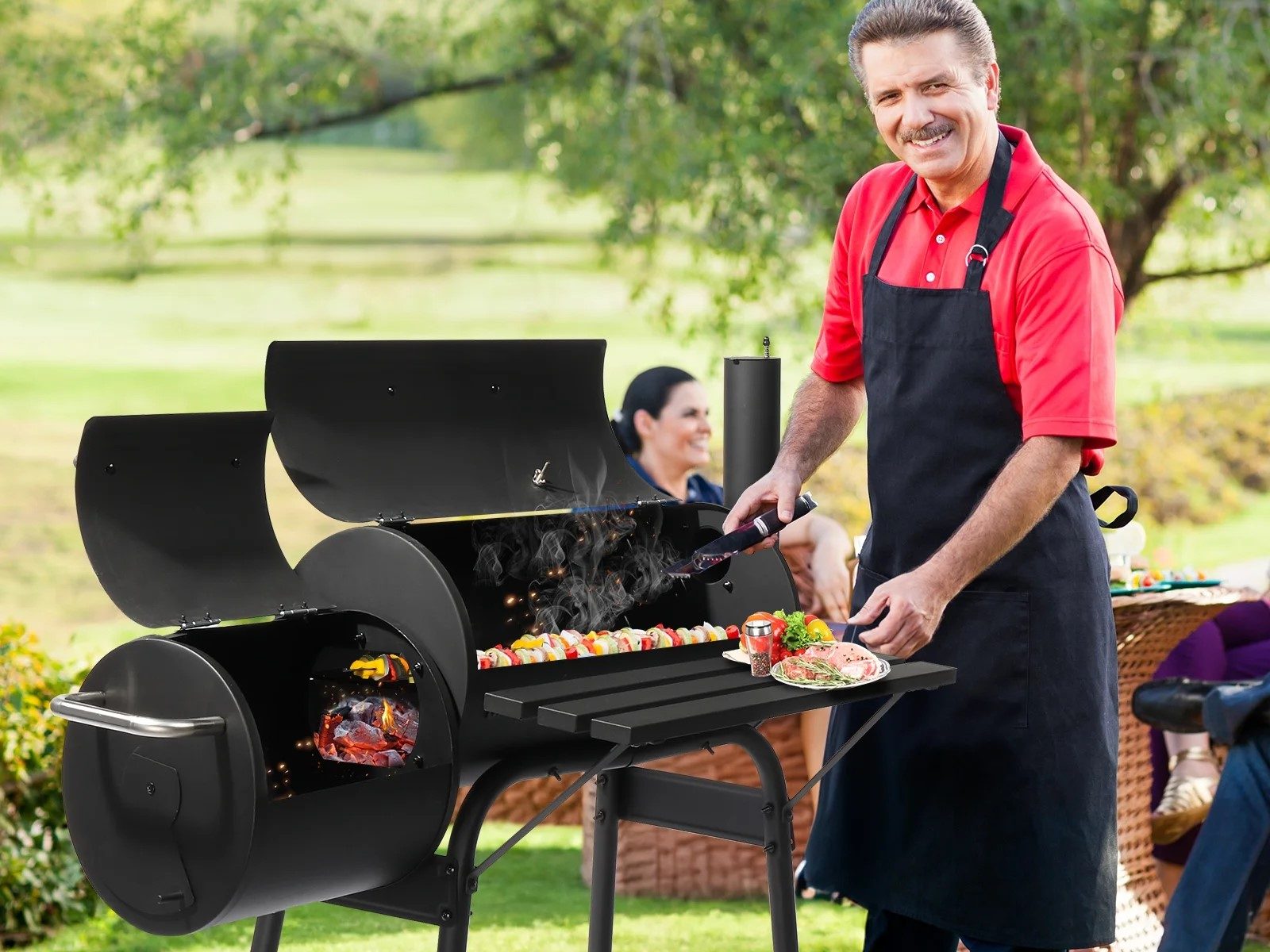 Zintown BBQ Grill and offset smoker walmart deal for Black Friday
