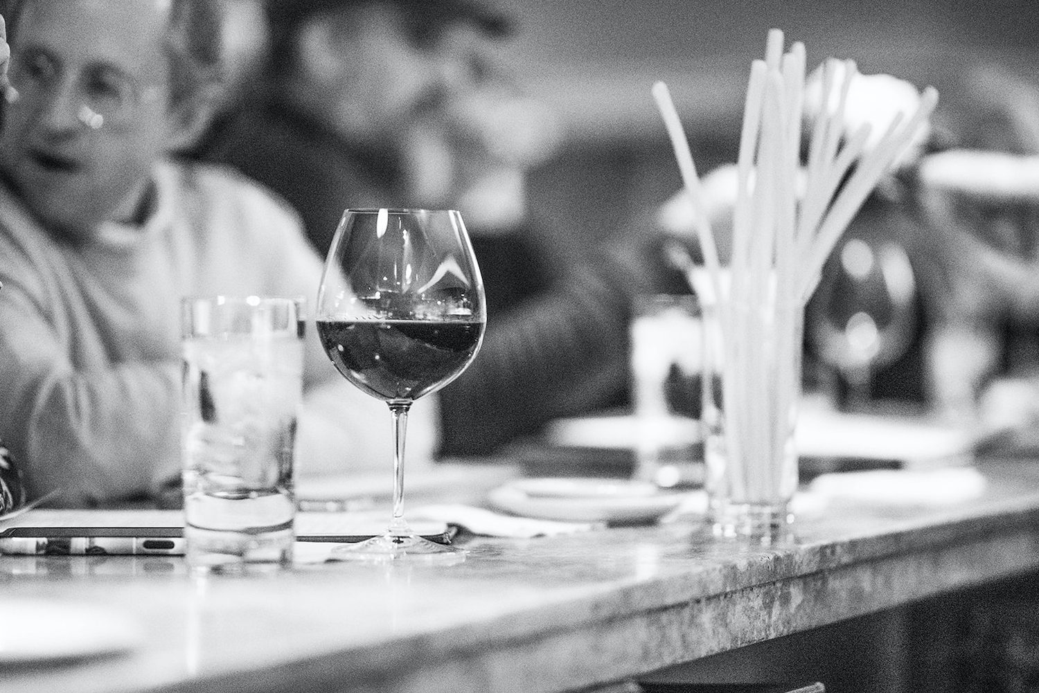 A glass of wine at Barolo Grill.