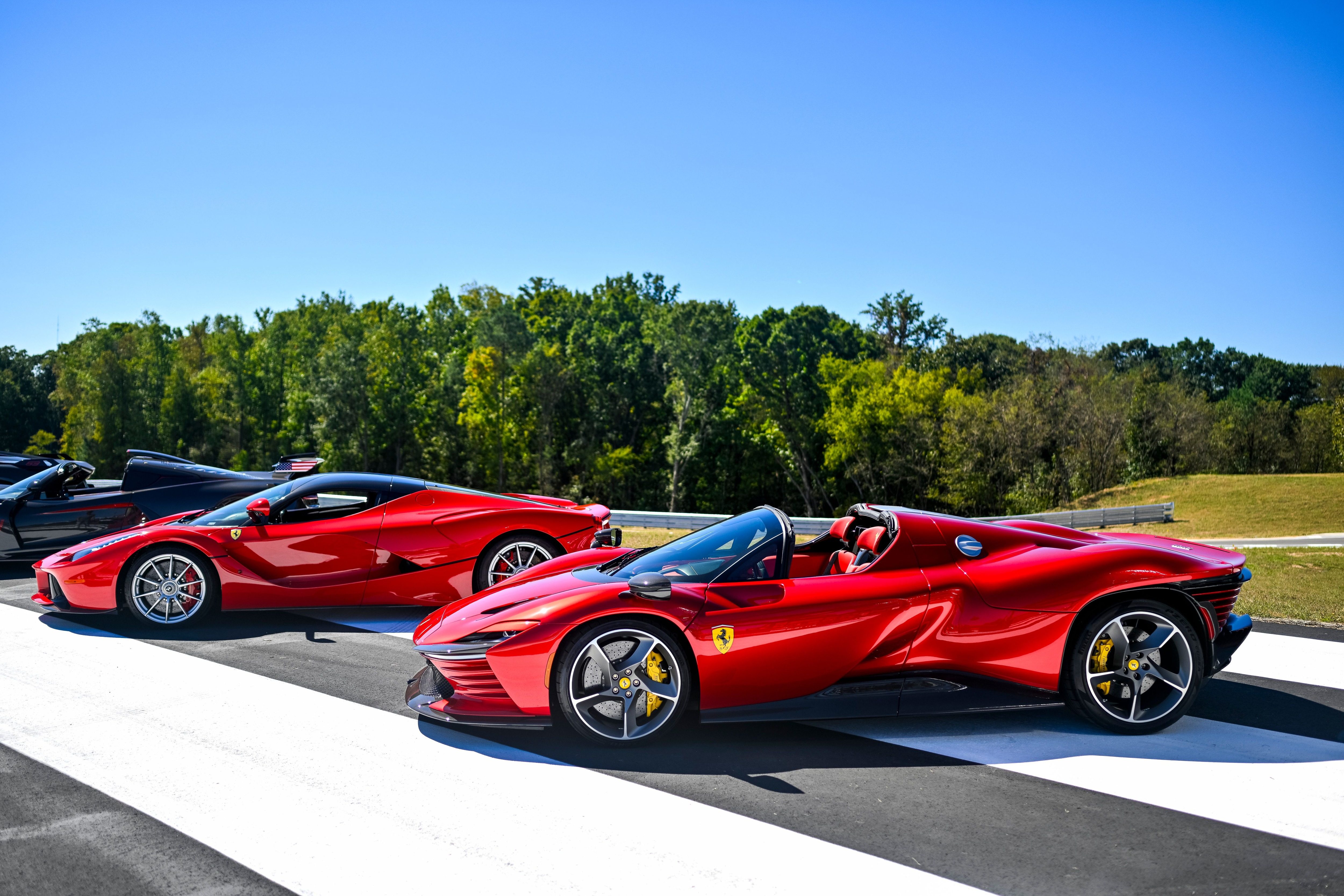 Ferrari LaFerrari and Ferrari Daytona SP3 side by side at Ten Tenths Motor Club