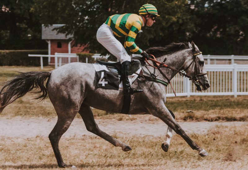 man horse riding horse running fast