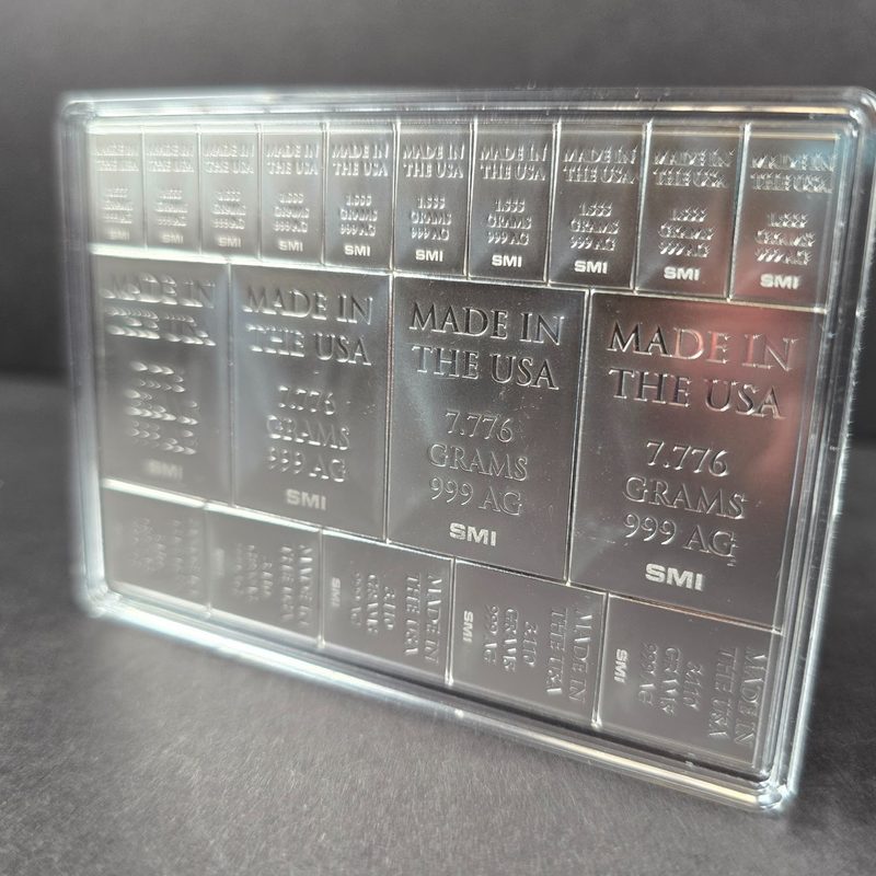 Close up of a silver prepper bar
