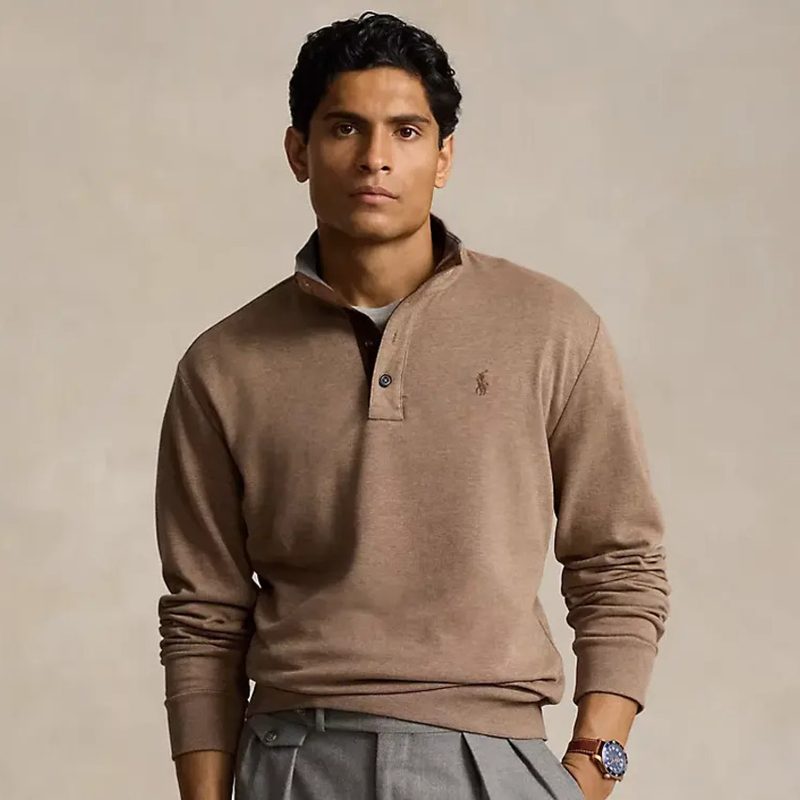 Model wearing cashmere sweater