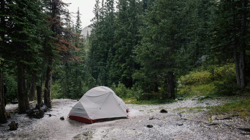 Camping in the rain