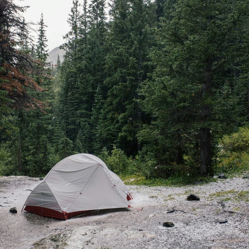 Camping in the rain