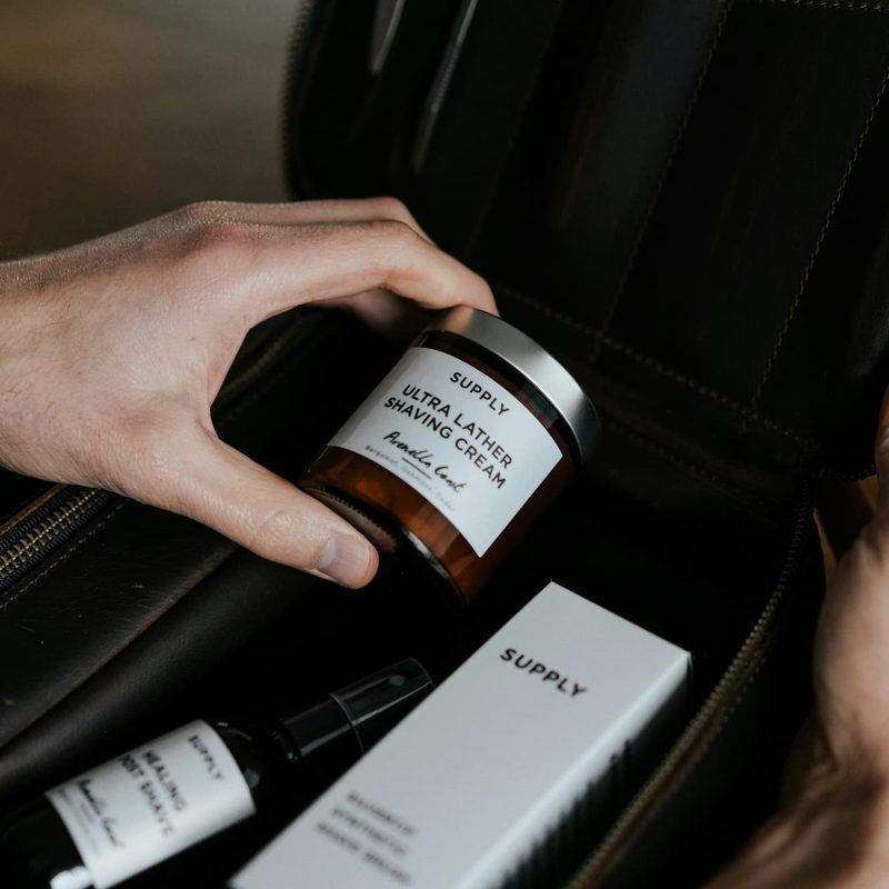 Toiletries in bag