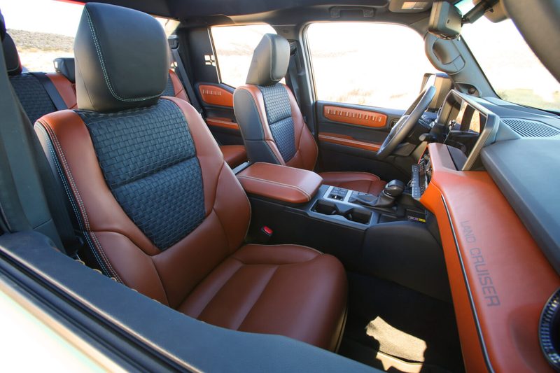 Custom interior of Toyota's Land Cruiser ROX concept SUV.