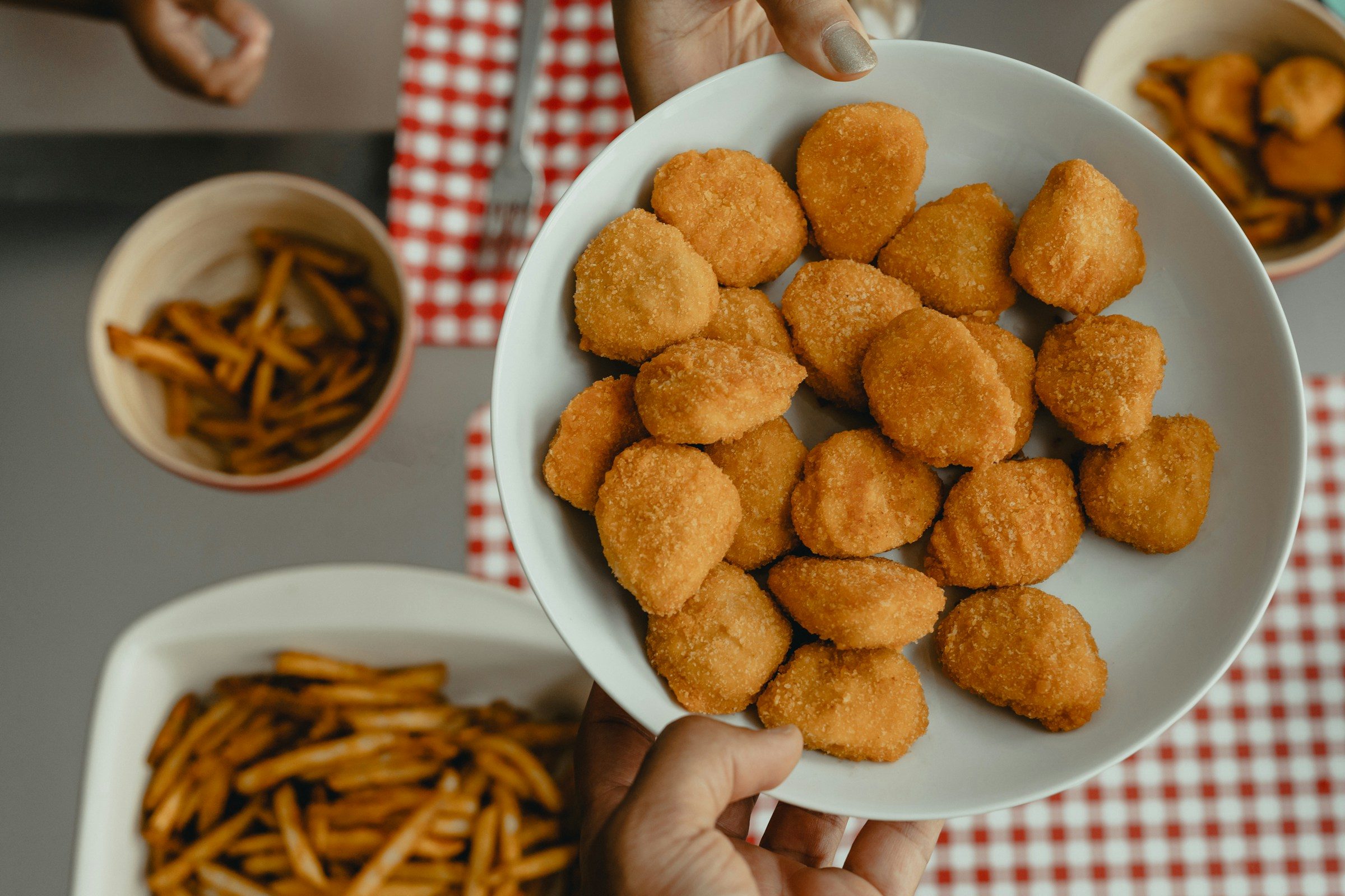 chicken nuggets fries junk food fried food processed food
