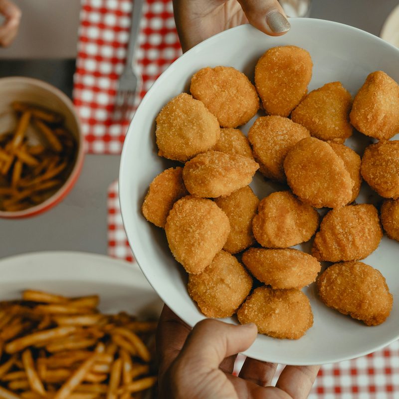 chicken nuggets fries junk food fried food processed food