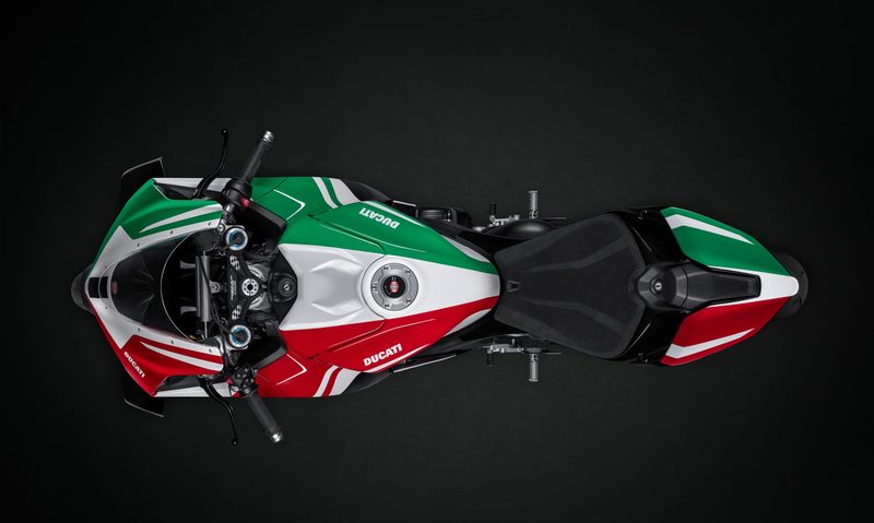 2024 Ducati Panigale V4 Tricolore limited edition viewed from above.