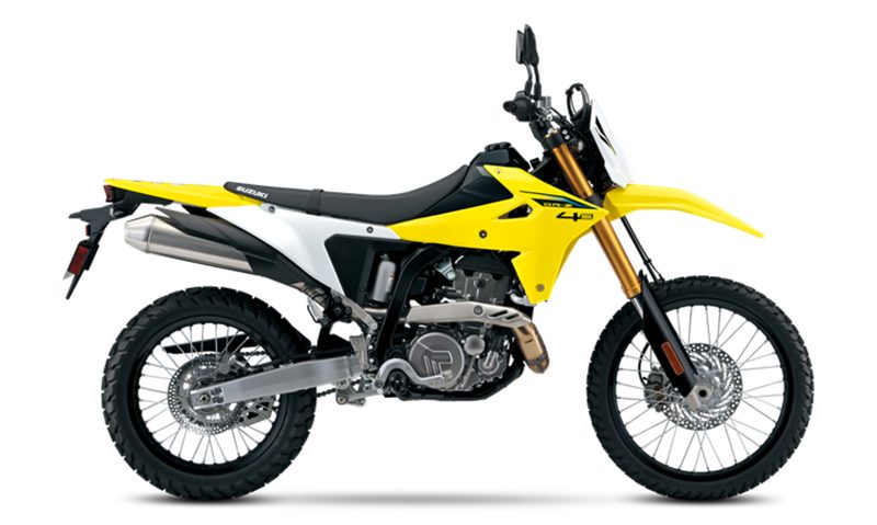 2025 Suzuki DR-Z4S dual-purpose product shot on white background.