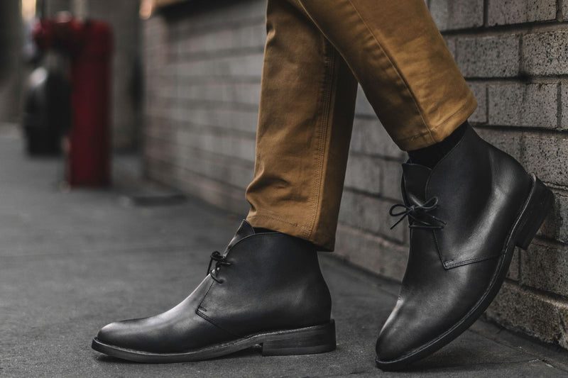 Thursday Boot Company Scout Chukka Boots with yellow pants