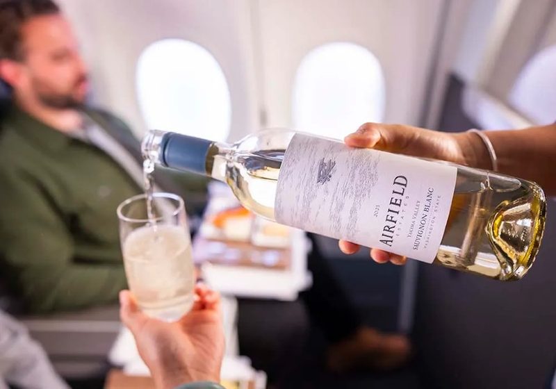 Alaska Airlines wine