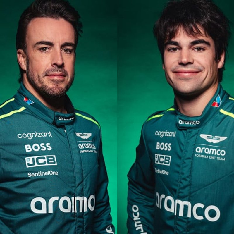 Aston Martin F1 drivers Fernando Alonso and Lance Stroll.