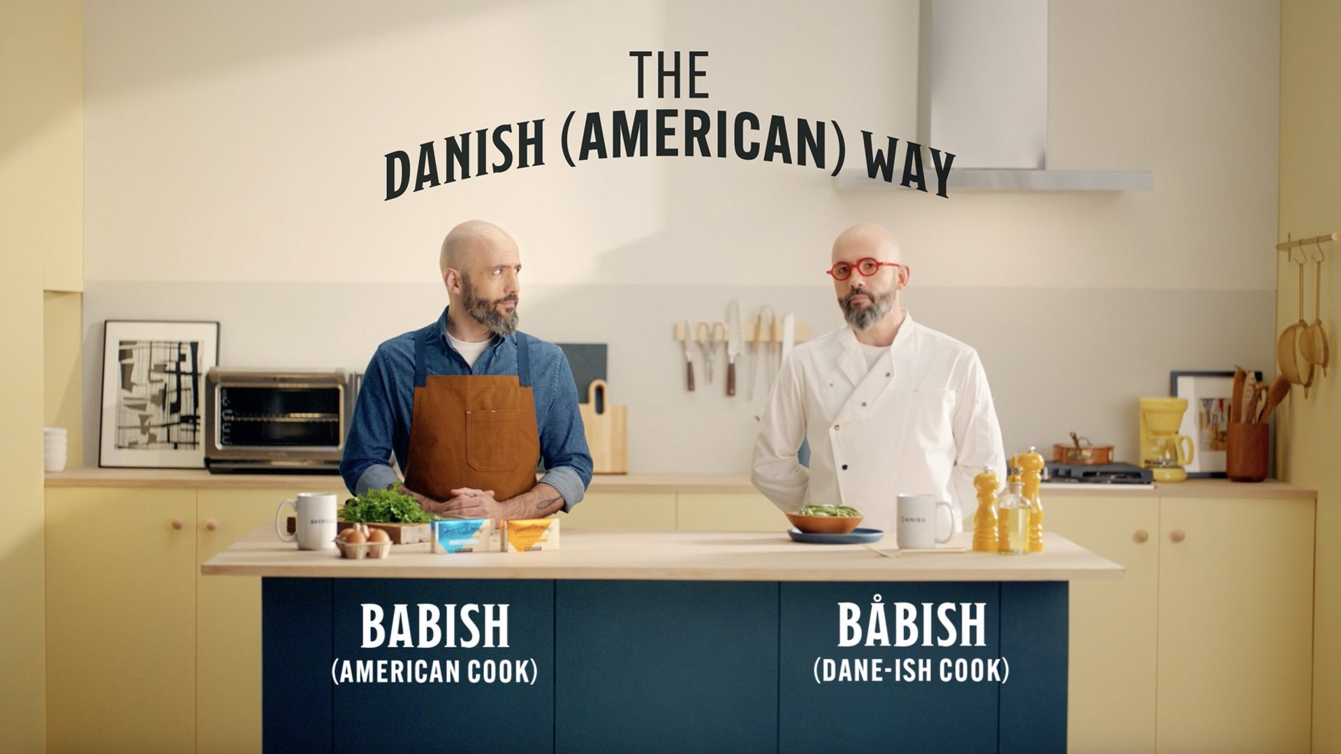 Babish in the Danish Creamery commercial