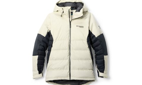 The Columbia Roaring Fork Down Jacket on a white background.