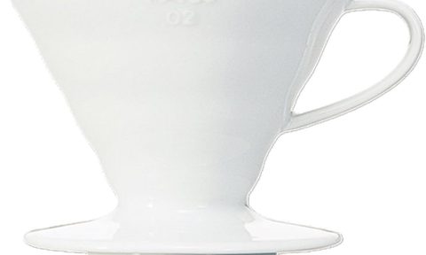 The Hario V60 Ceramic Coffee Dripper on a white background.