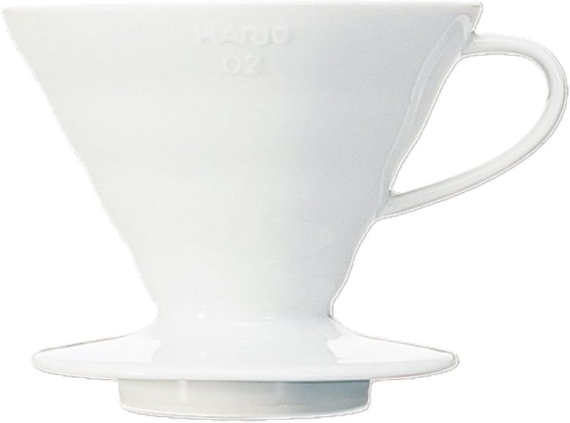 The Hario V60 Ceramic Coffee Dripper on a white background.