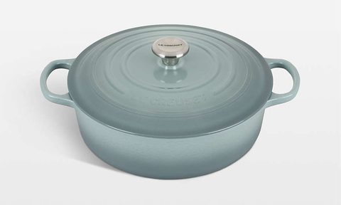 The Le Creuset 6.75-quart Round Wide Dutch Oven on a white background.