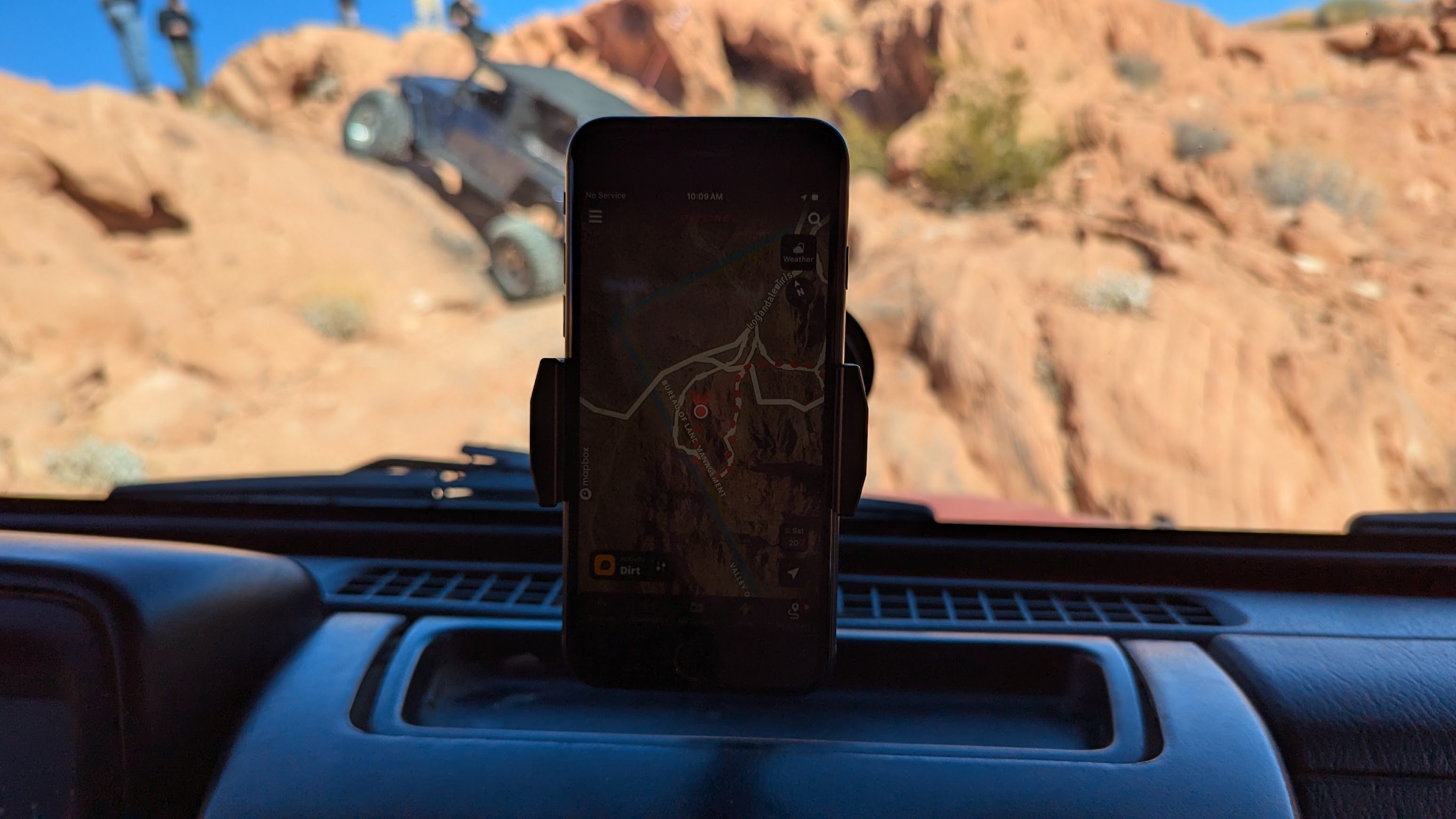 The onX Offroading app turn by turn