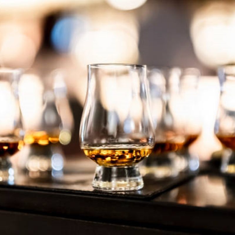 Scotch in several glasses