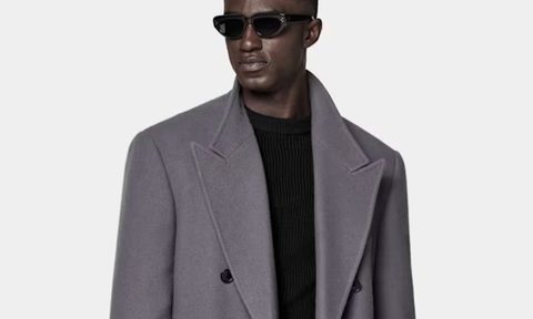 SuitSupply Gray overcoat