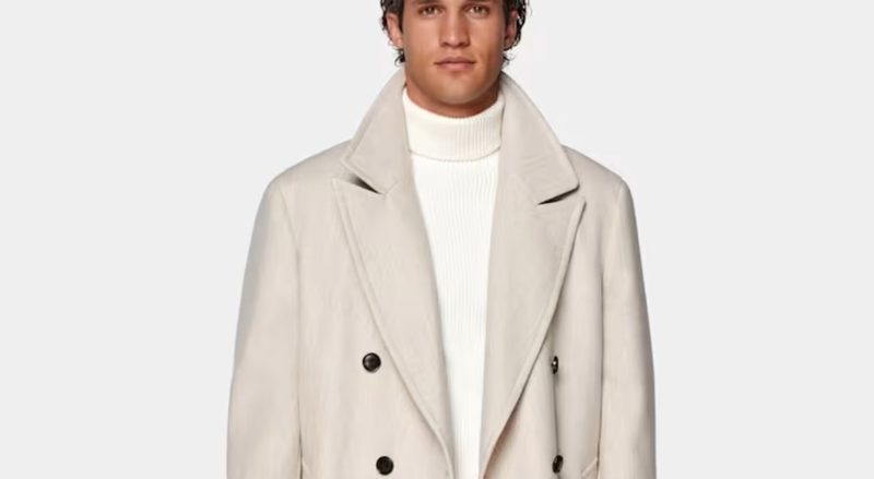 SuitSupply white overcoat