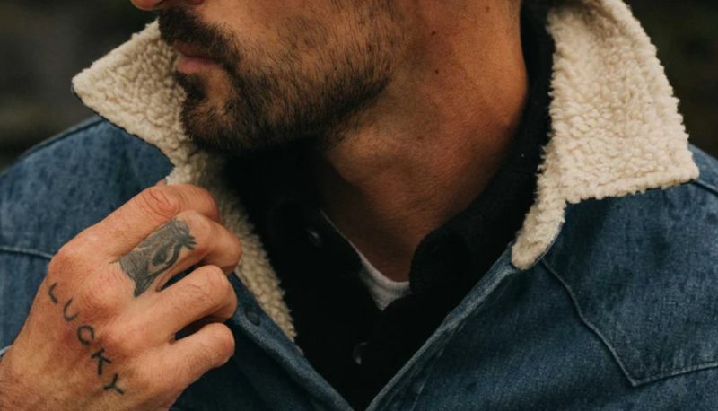 Taylor Stitch Western Shirt Jacket Popped Shearling Collar