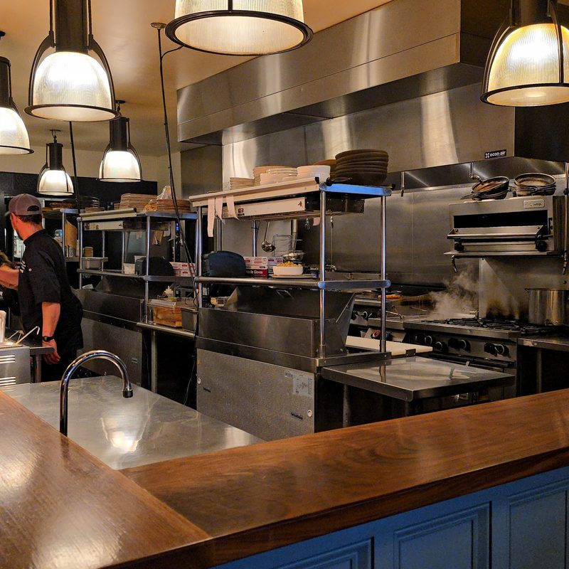 The Cafe kitchen in downtown A historic building hosting local businesses in downtown Westerly. RI