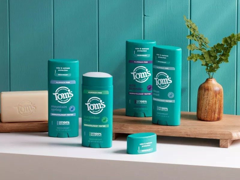 Tom's of Maine deodorant on the counter -- best grooming gifts
