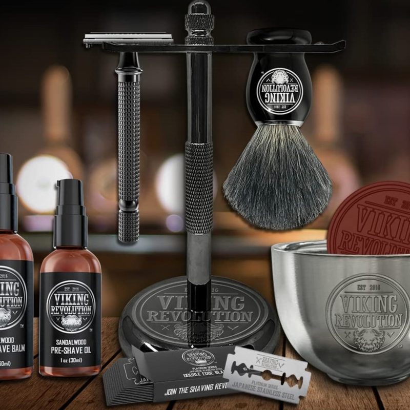 Viking Revolution Luxury Safety Razor Shaving Kit -- best grooming gifts