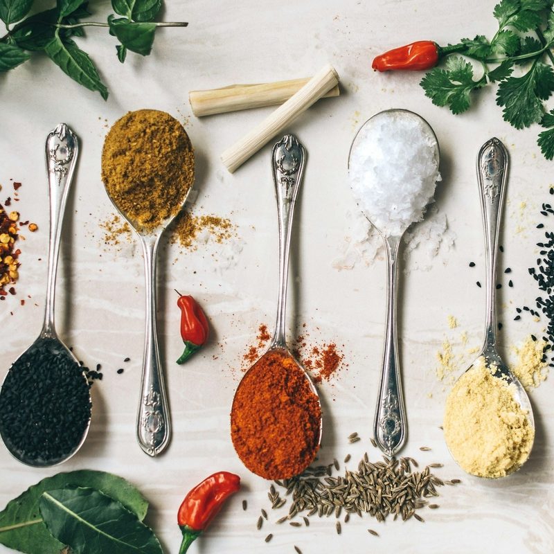 Spoons full of spices