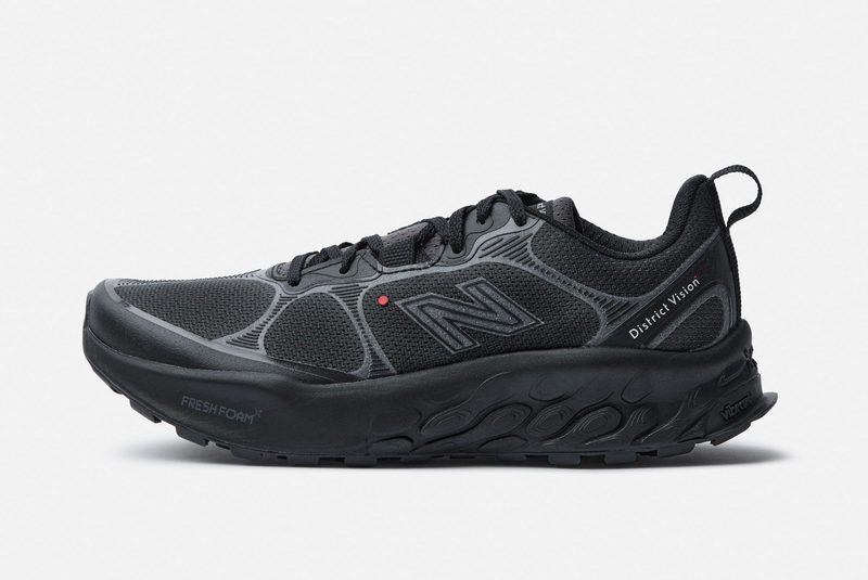 black new balance and district vision sneaker