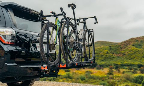 Hollywood Racks CrossTrack bike rack mounted to a Toyota 4Runner.