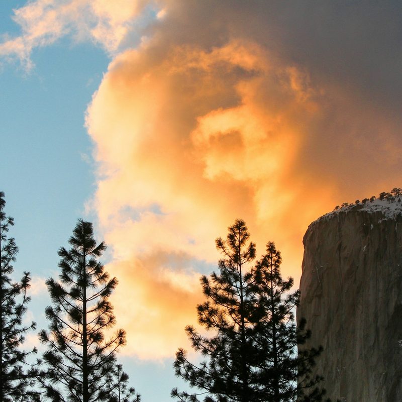 Yosemite Firefall at Yosemite National Park in Winter