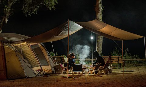 Camping during the night