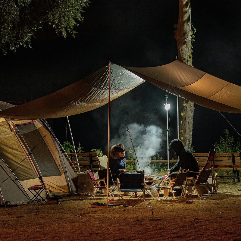 Camping during the night