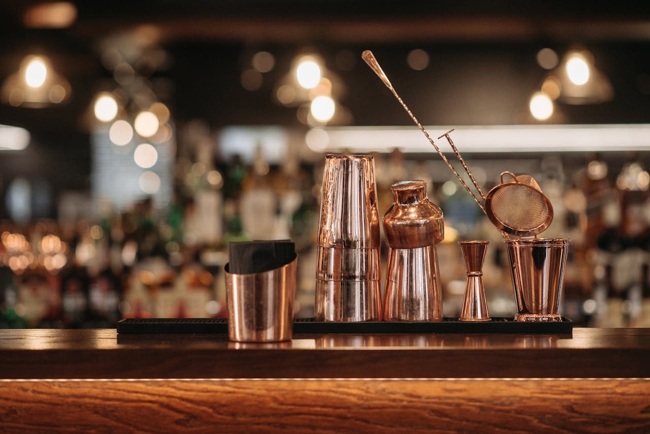 Bar counter cocktail tools