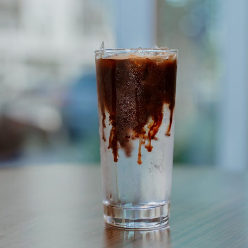 Cold brew coffee with milk